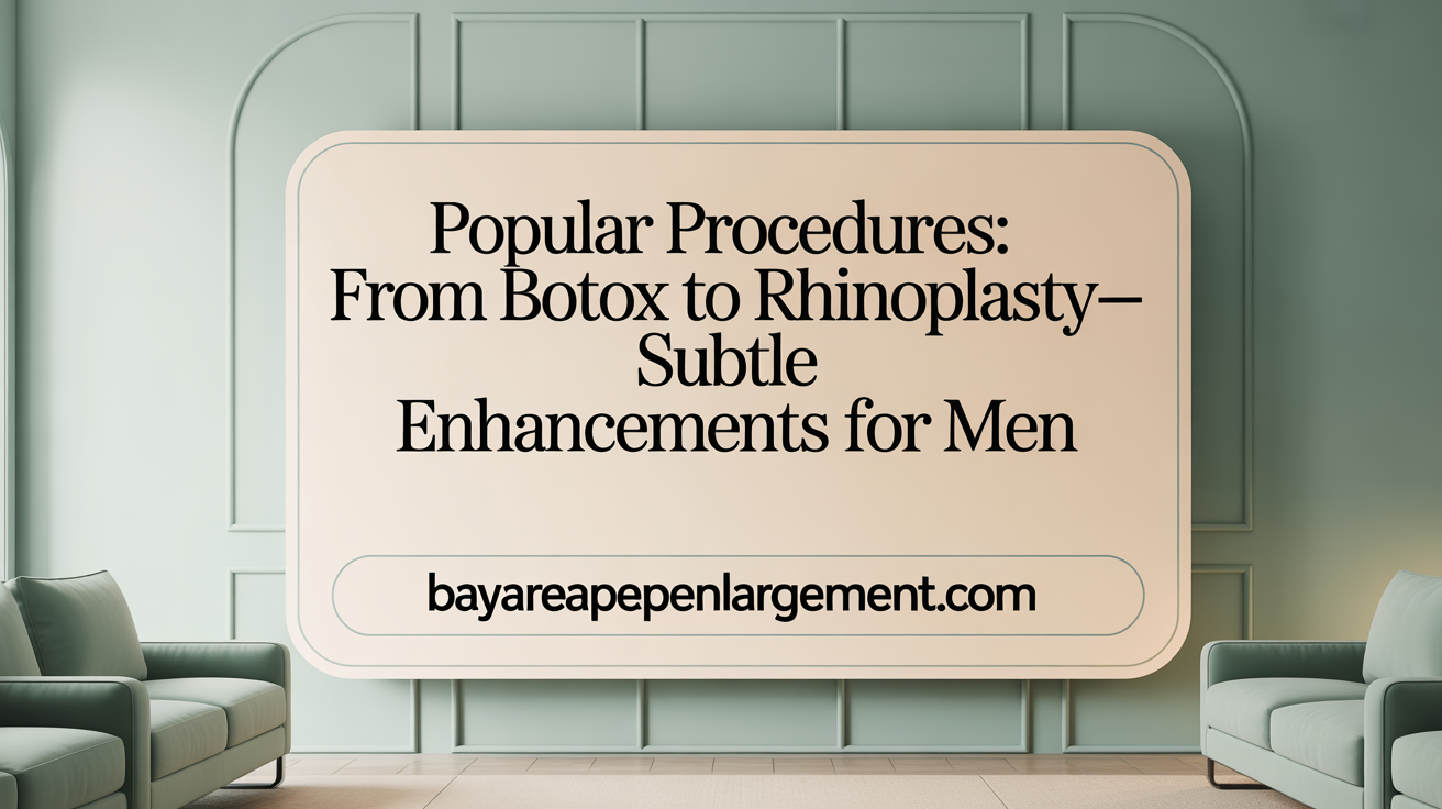 Popular Procedures: From Botox to Rhinoplasty—Subtle Enhancements for Men