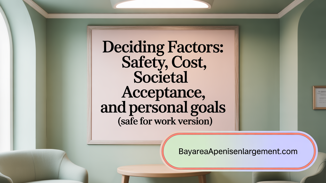Deciding Factors: Safety, Cost, Societal Acceptance, and Personal Goals