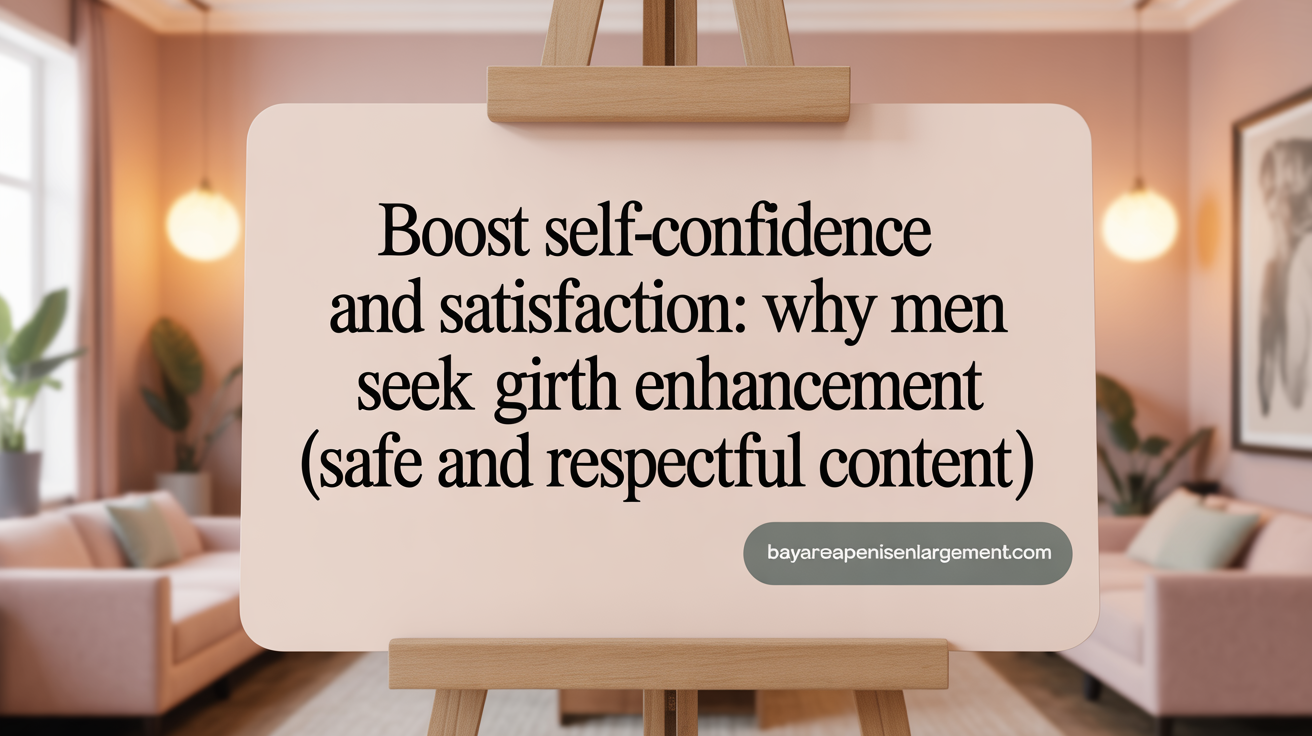 Boost Self-Confidence and Satisfaction: Why Men Seek Girth Enhancement