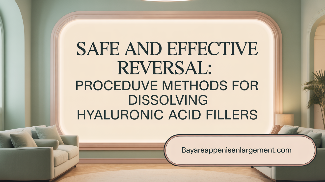 Safe and effective reversal: Procedural methods for dissolving hyaluronic acid fillers