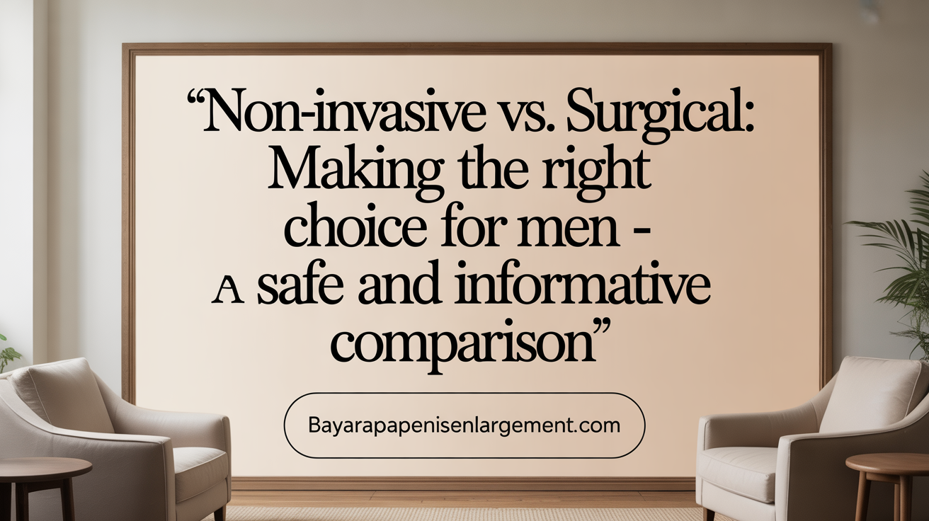 Non-Invasive vs. Surgical: Making the Right Choice for Men