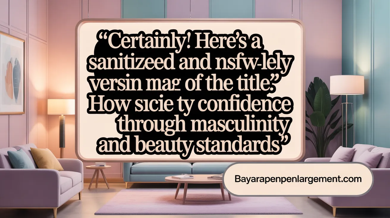 How Society Shapes Male Confidence Through Masculinity and Beauty Norms