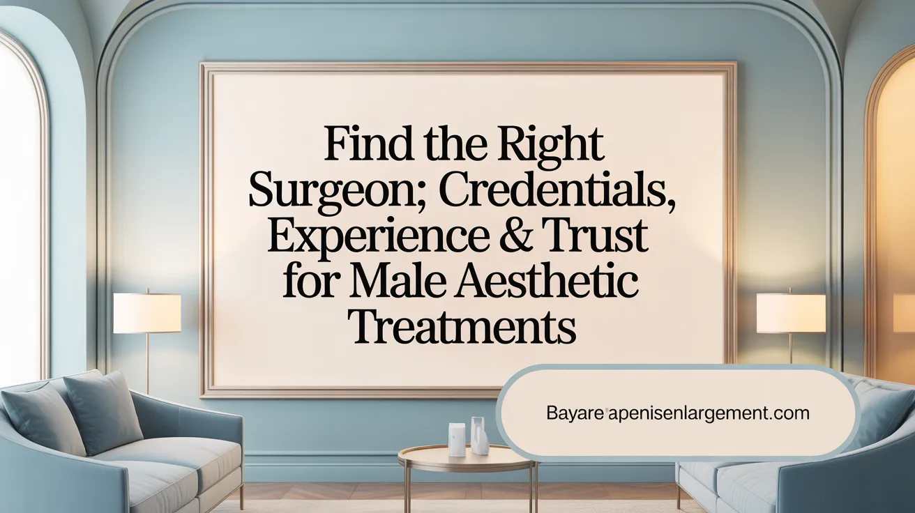 Find the Right Surgeon: Credentials, Experience &amp; Trust for Male Aesthetic Needs