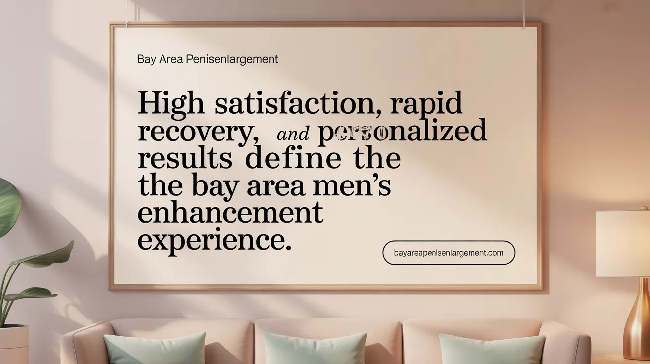 High satisfaction, rapid recovery, and personalized results define the Bay Area men's enhancement experience.
