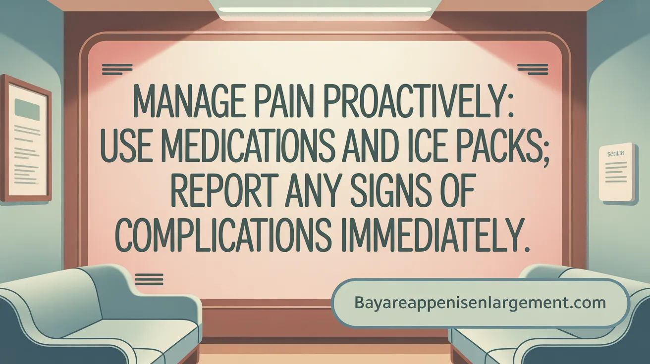 Manage pain proactively: Use medications and ice packs; report any signs of infection immediately.