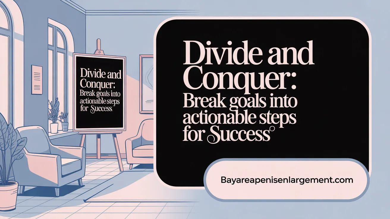Divide and Conquer: Break Goals into Actionable Steps