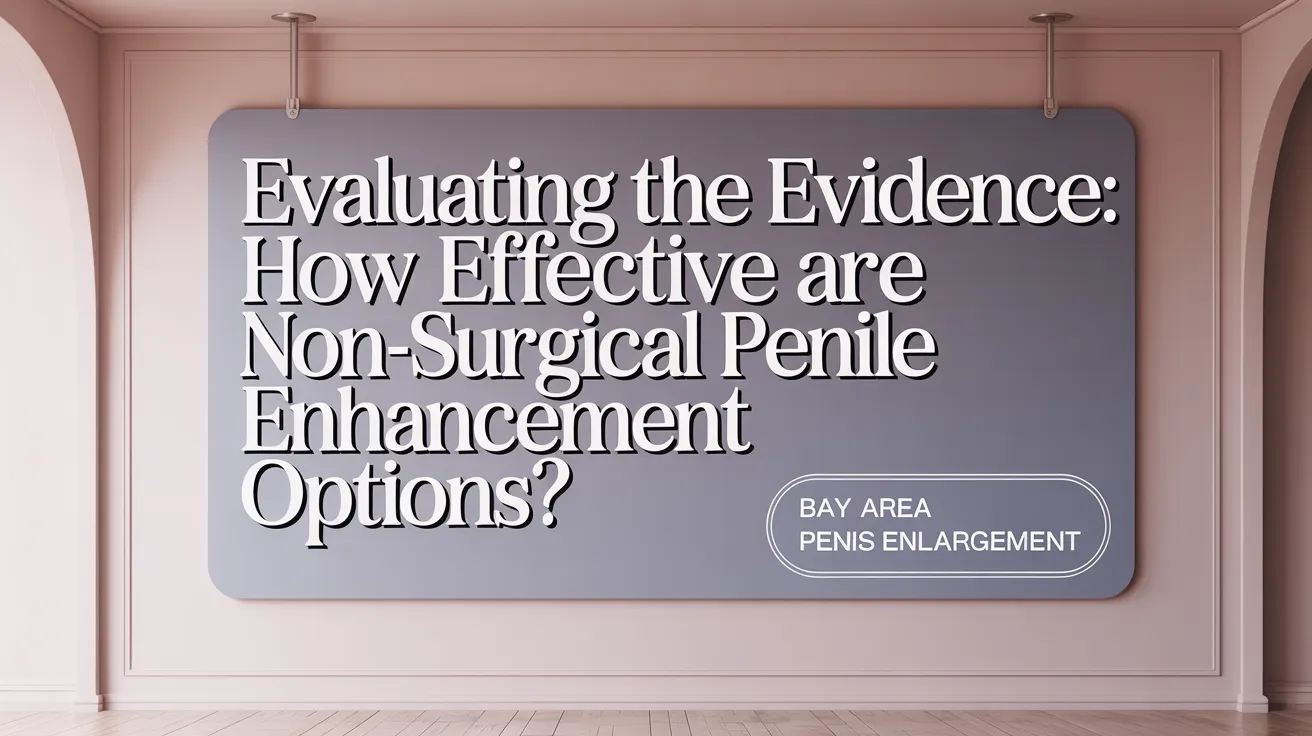 Evaluating the Evidence: How Effective Are Non-Surgical Penile Enhancement Options?