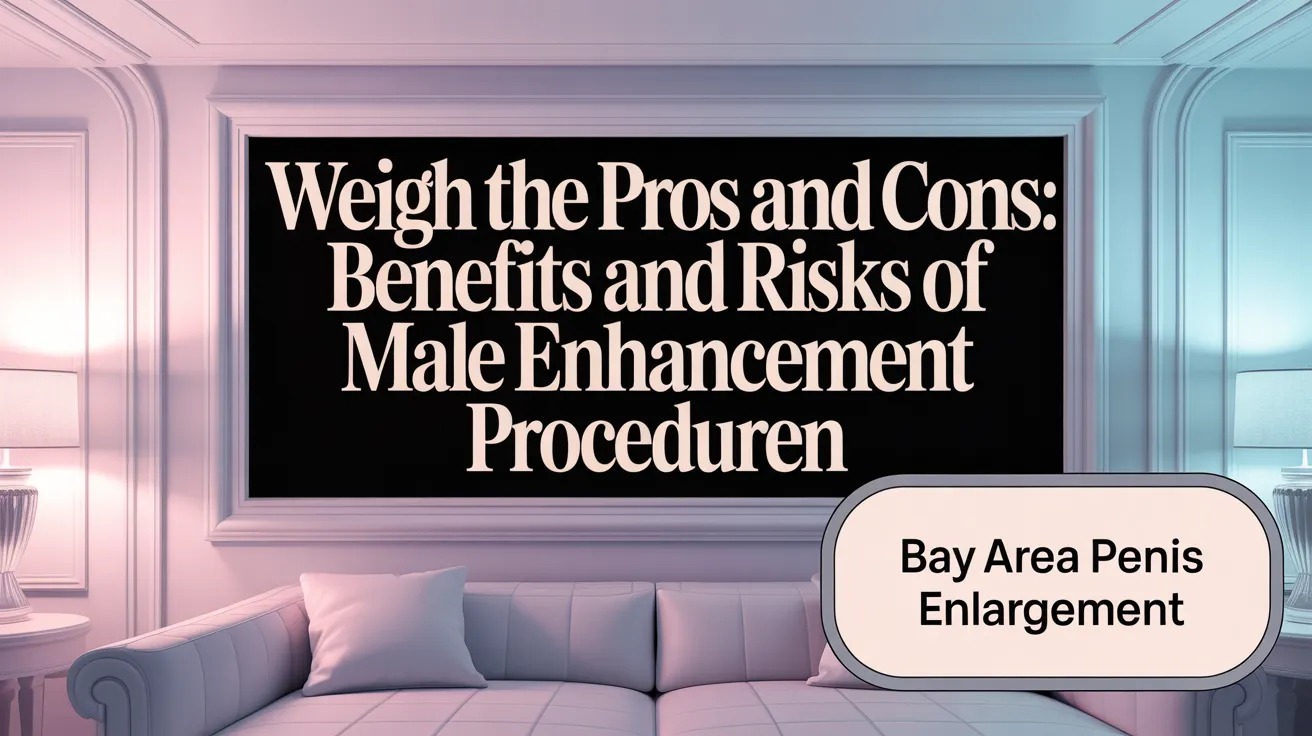 Weigh the Pros and Cons: Benefits and Risks of Male Enhancement Procedures