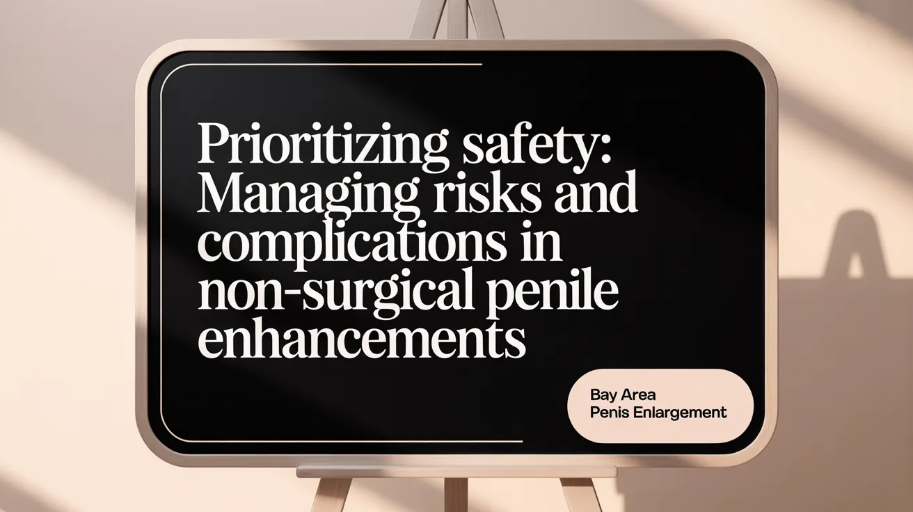 Prioritizing Safety: Managing Risks and Complications in Non-Surgical Penile Enhancements