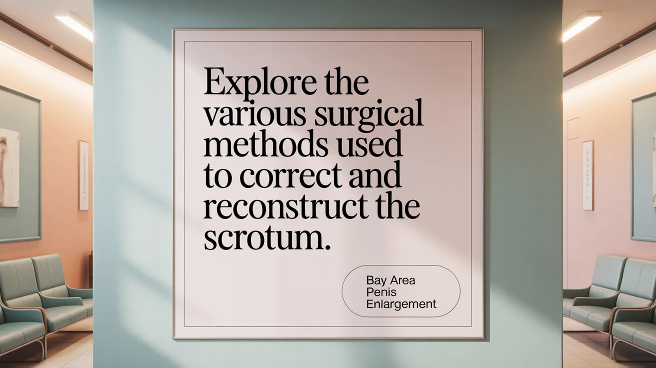 Explore the various surgical methods used to correct and reconstruct the scrotum.