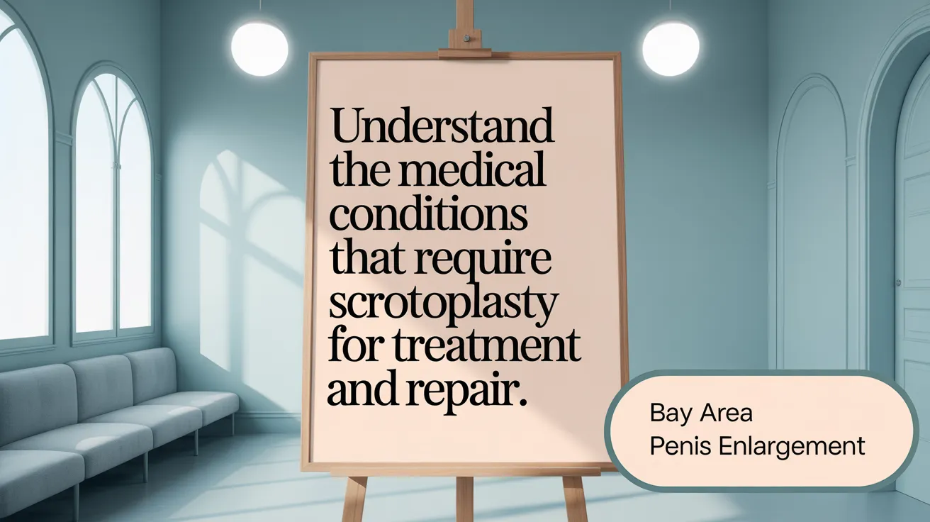 Understand the medical conditions that require scrotoplasty for treatment and repair.