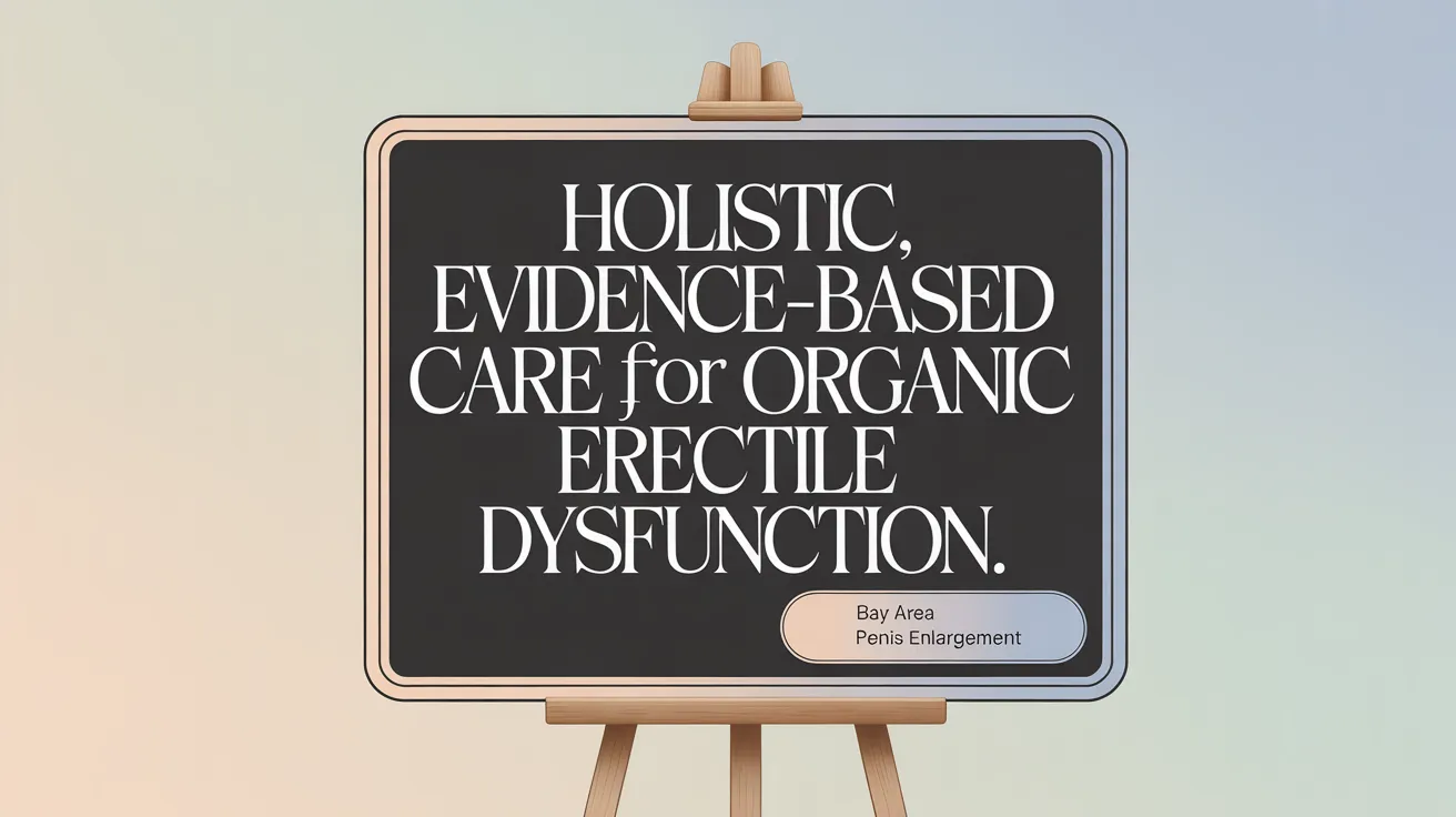 Holistic, Evidence-Based Care for Organic Erectile Dysfunction