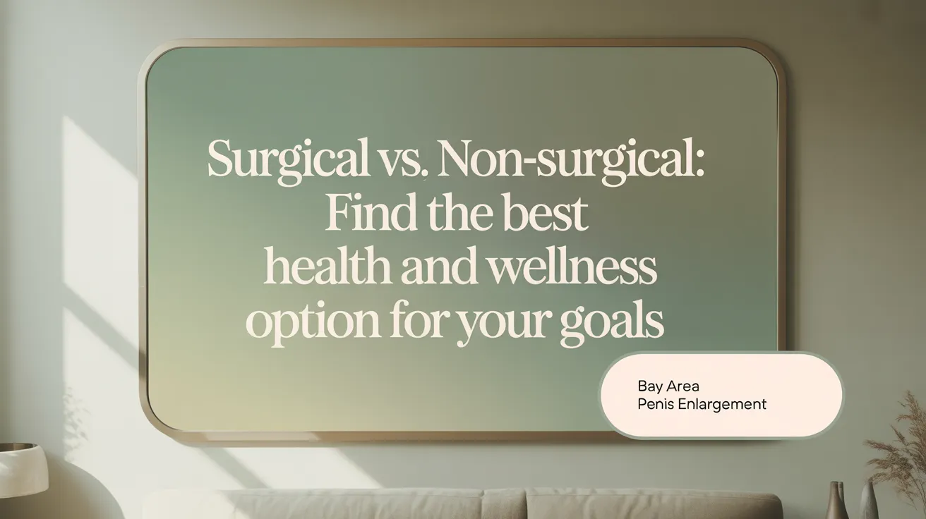 Surgical vs. Non-Surgical: Find the Best Male Enhancement Option for Your Goals