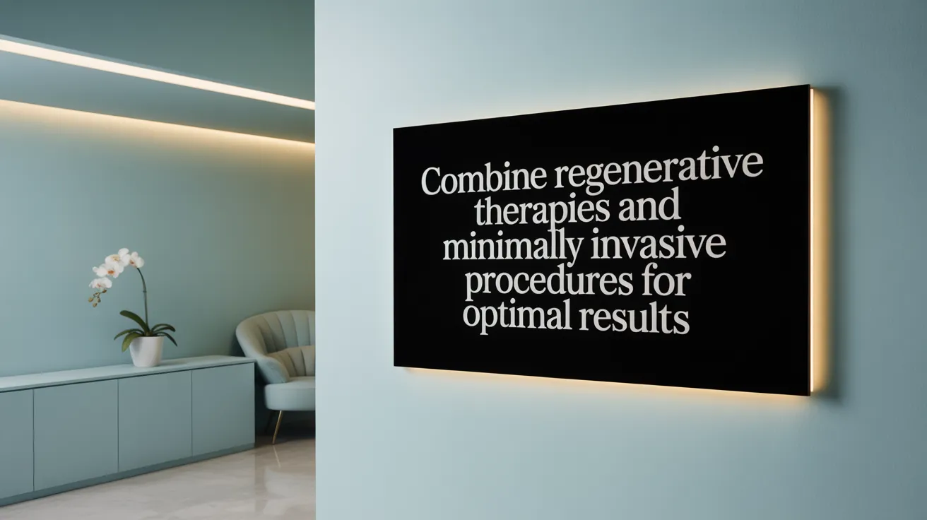 Combine regenerative therapies and minimally invasive procedures for optimal results