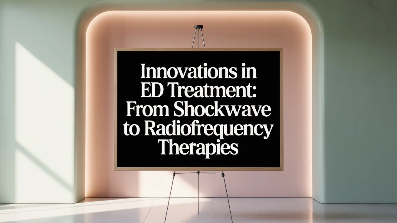 Innovations in ED Treatment: From Shockwave to Radiofrequency Therapies