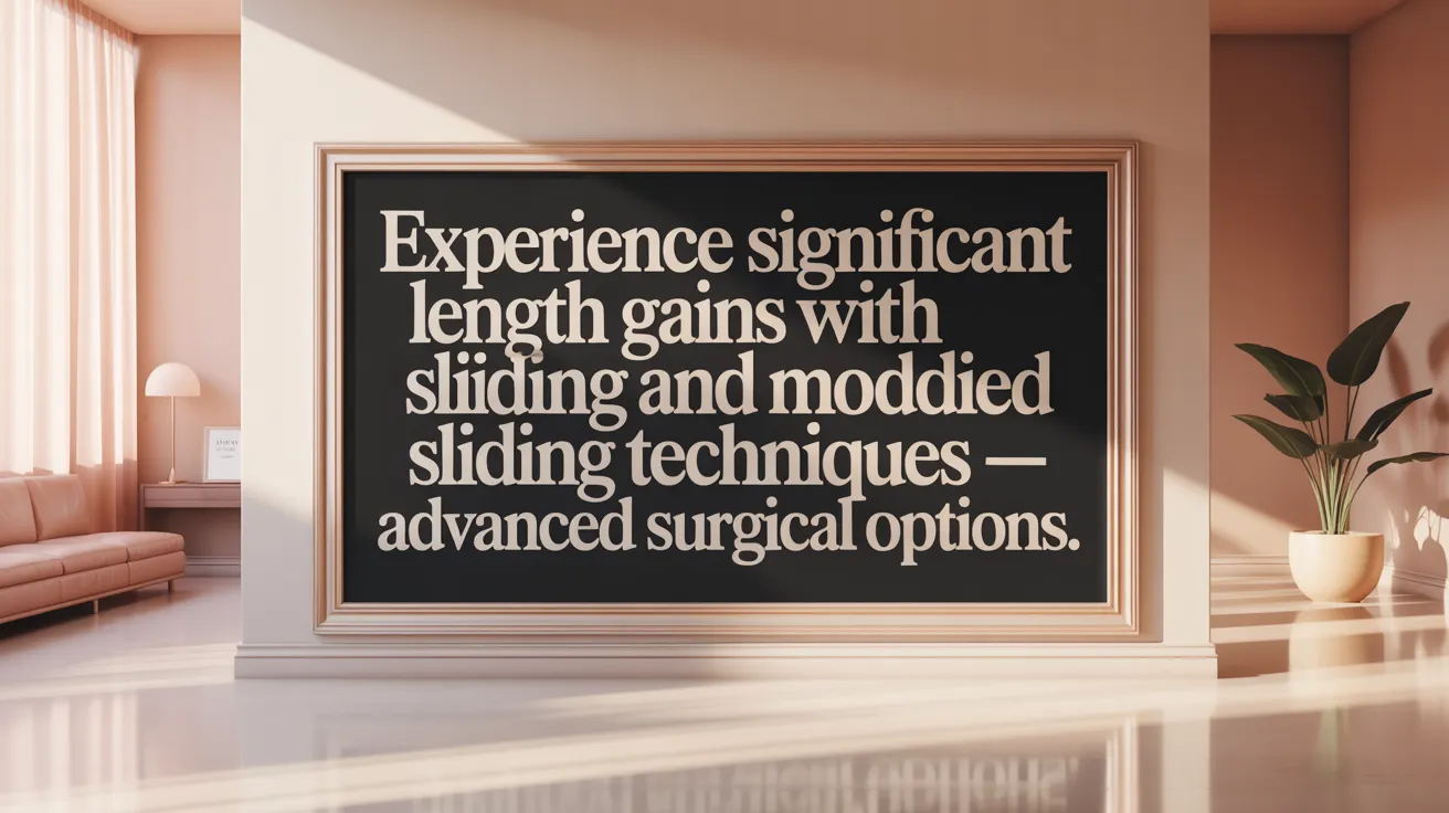 Experience significant length gains with sliding and modified sliding techniques — advanced surgical options.