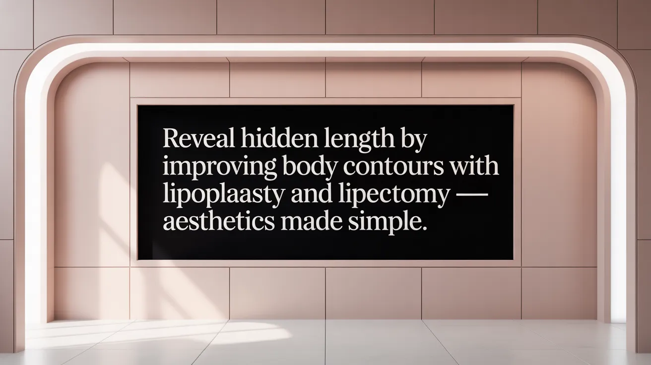 Reveal hidden length by removing excess pubic fat with lipoplasty and lipectomy — aesthetics made simple.