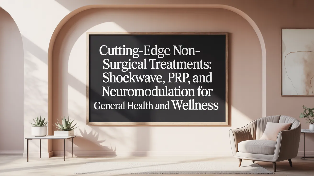 Cutting-Edge Non-Surgical Treatments: Shockwave, PRP, and Neuromodulation for Sexual Health
