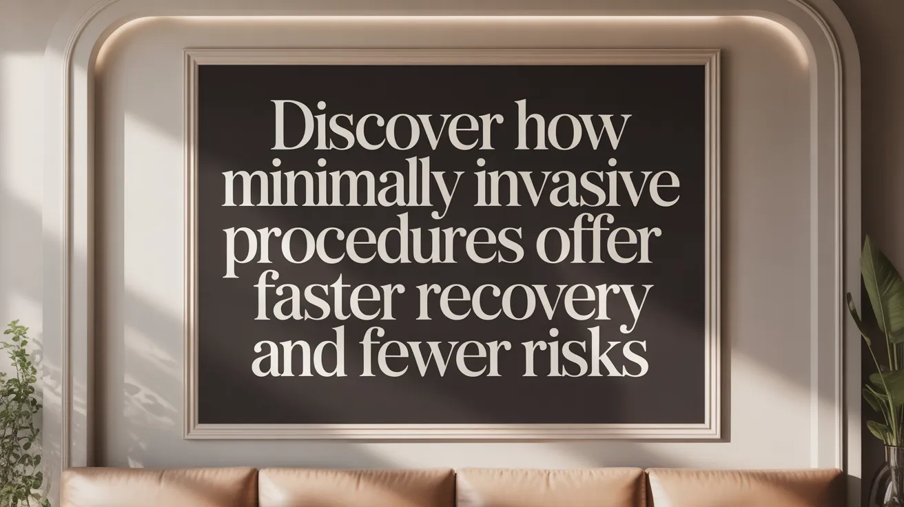 Discover How Minimally Invasive Procedures Offer Faster Recovery and Fewer Risks