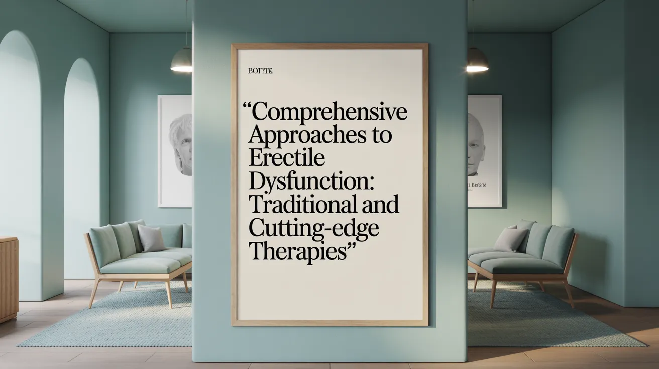Comprehensive Approaches to Erectile Dysfunction: Traditional and Cutting-Edge Therapies