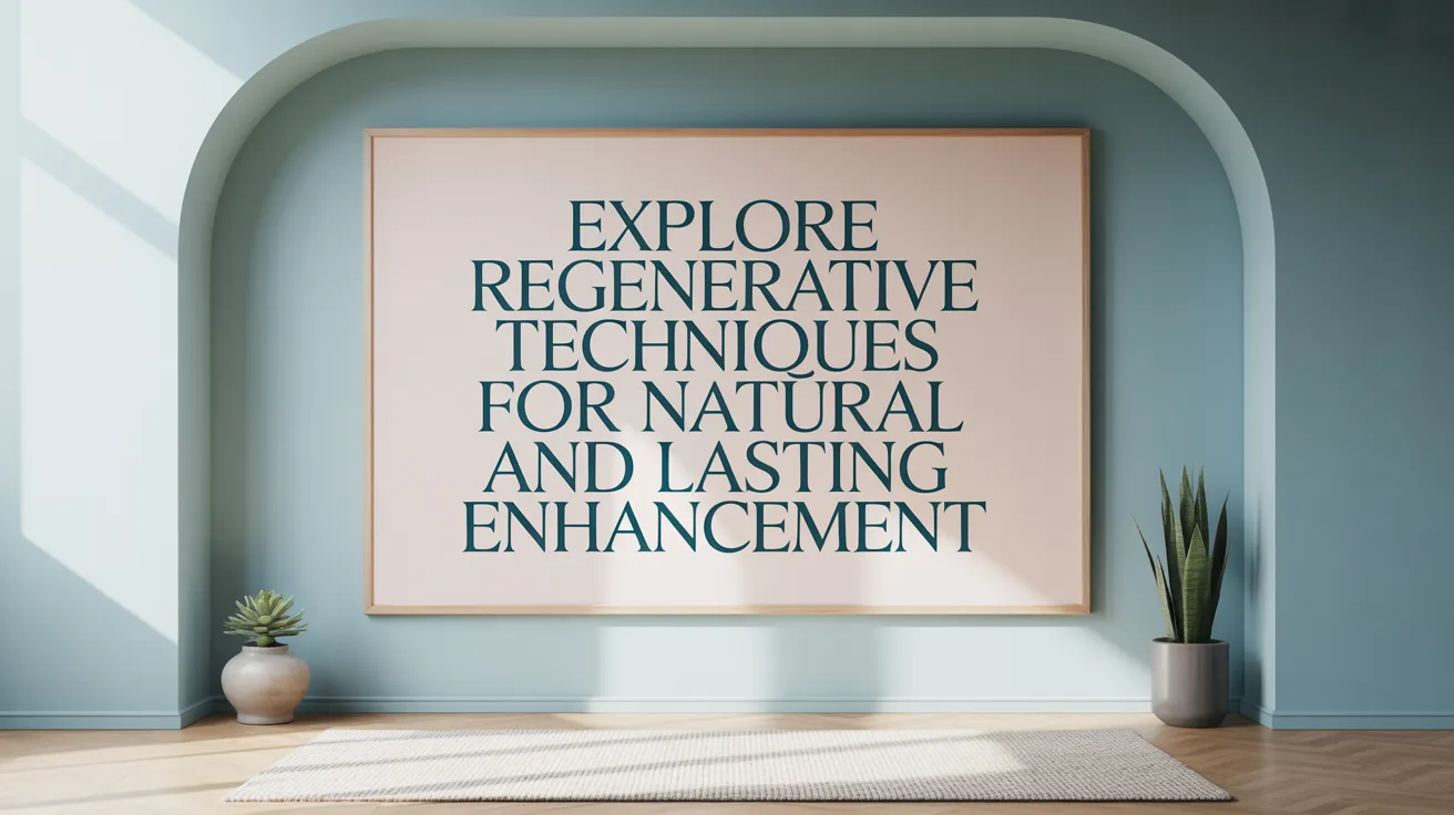 Explore Regenerative Techniques for Natural and Lasting Enhancement