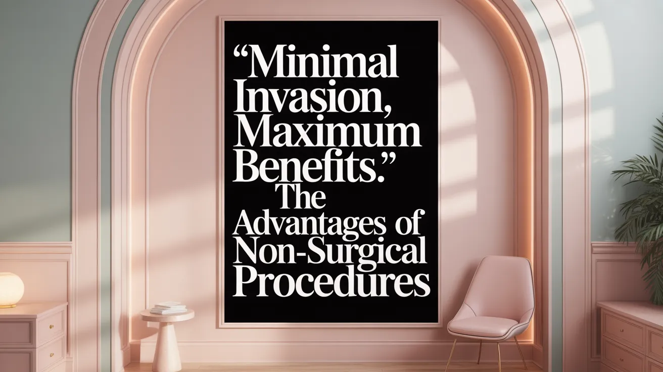 Minimal Invasion, Maximum Benefits: The Advantages of Non-Surgical Procedures