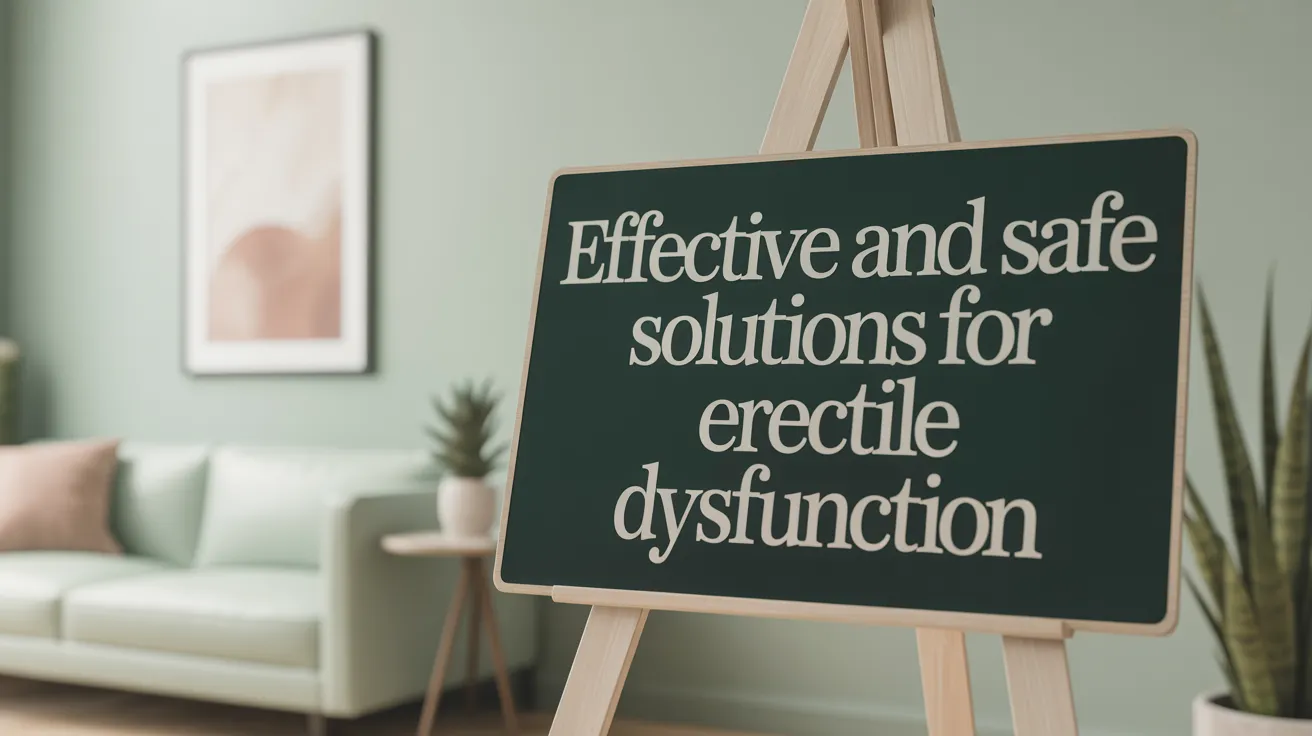 Effective and Safe Solutions for Erectile Dysfunction