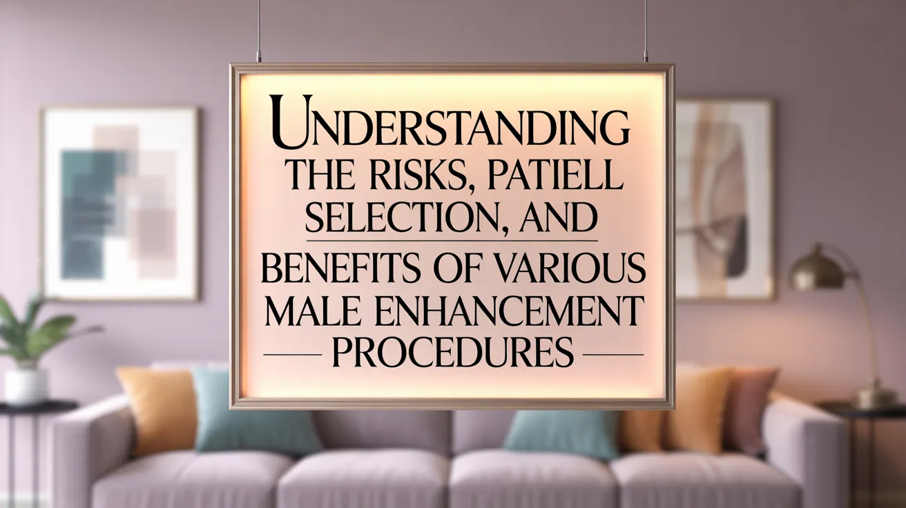 Understanding the risks, patient selection, and benefits of various male enhancement procedures.