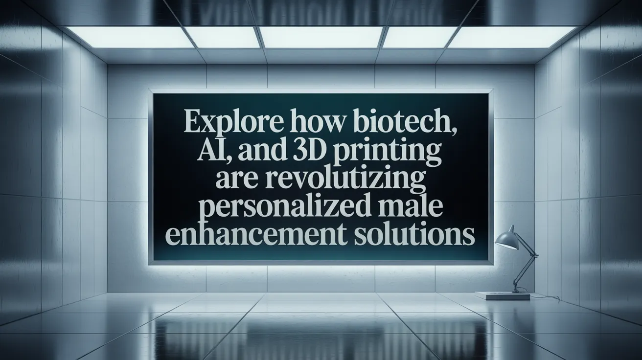 Explore how biotech, AI, and 3D printing are revolutionizing personalized male enhancement solutions.