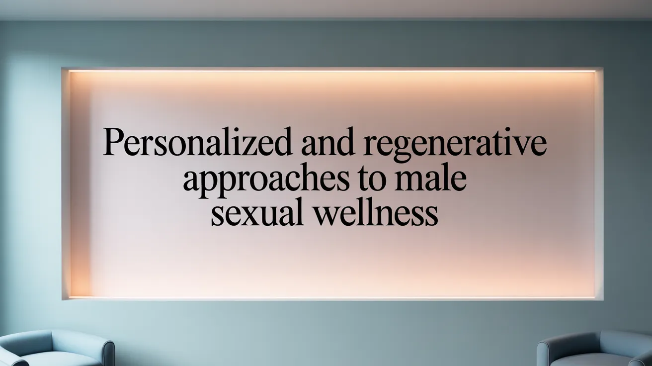 Personalized and Regenerative Approaches to Male Sexual Wellness