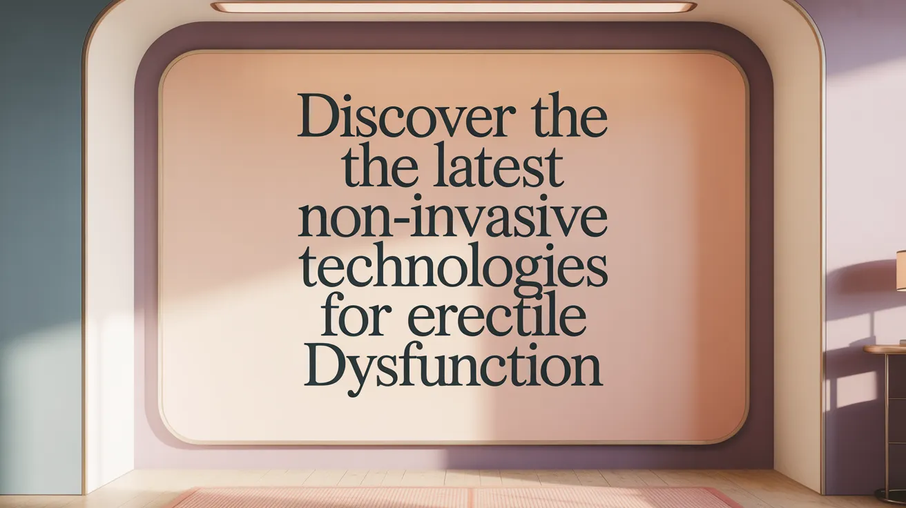 Discover the Latest Non-Invasive Technologies for Erectile Dysfunction