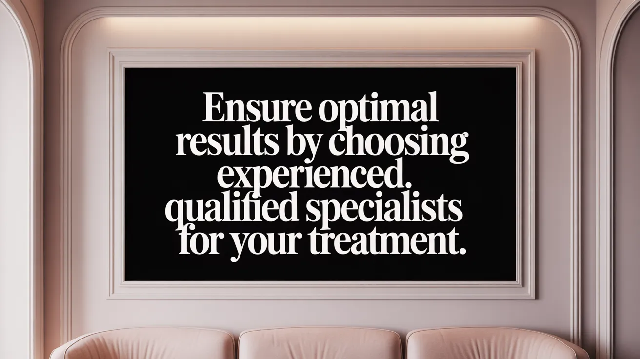 Ensure optimal results by choosing experienced, qualified specialists for your treatment.