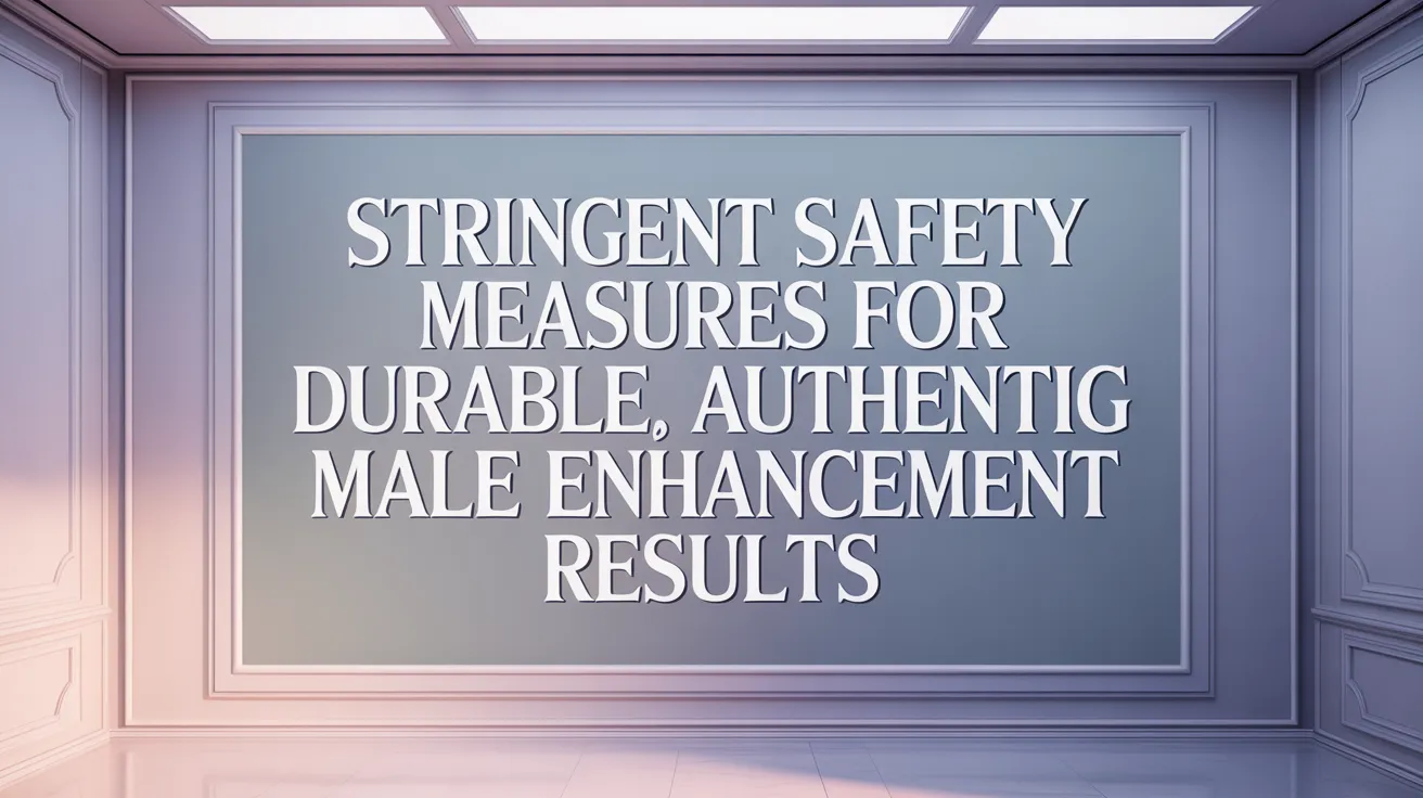 Stringent Safety Measures for Durable, Authentic Male Enhancement Results