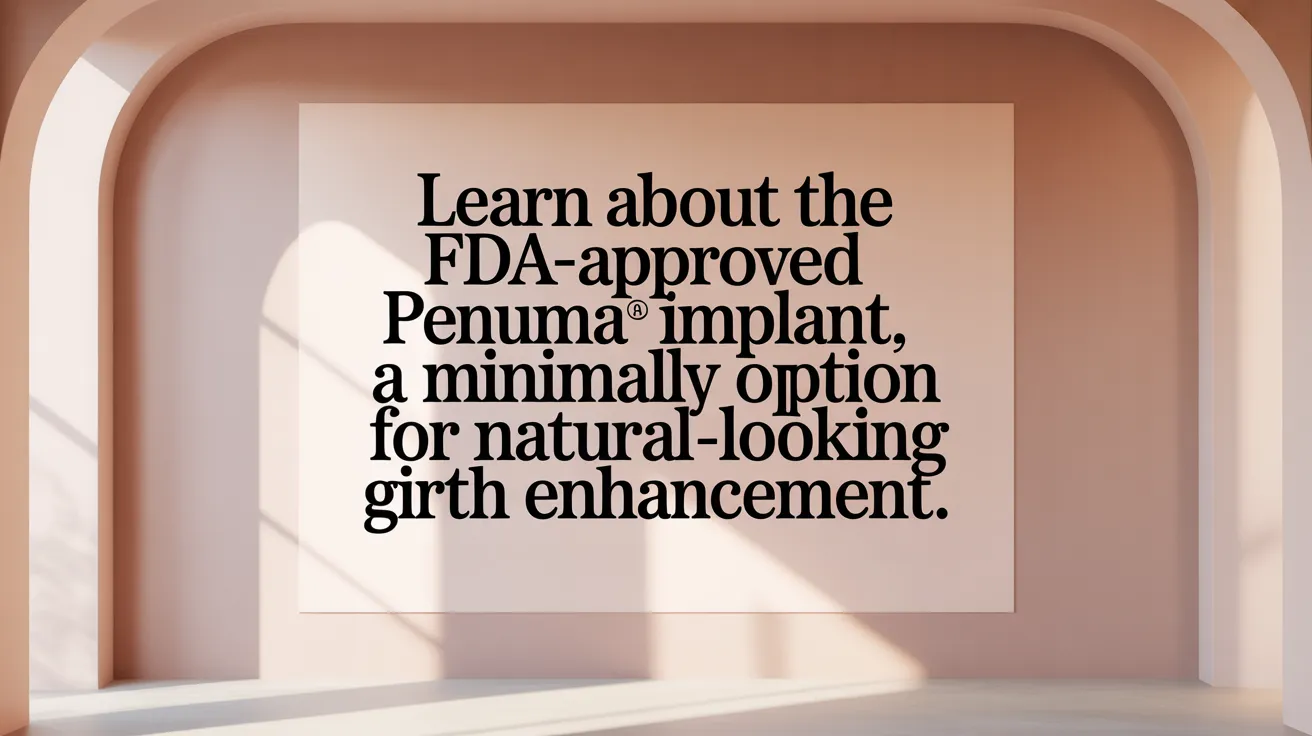 Learn about the FDA-approved Penuma® implant, a minimally invasive option for natural-looking girth enhancement.