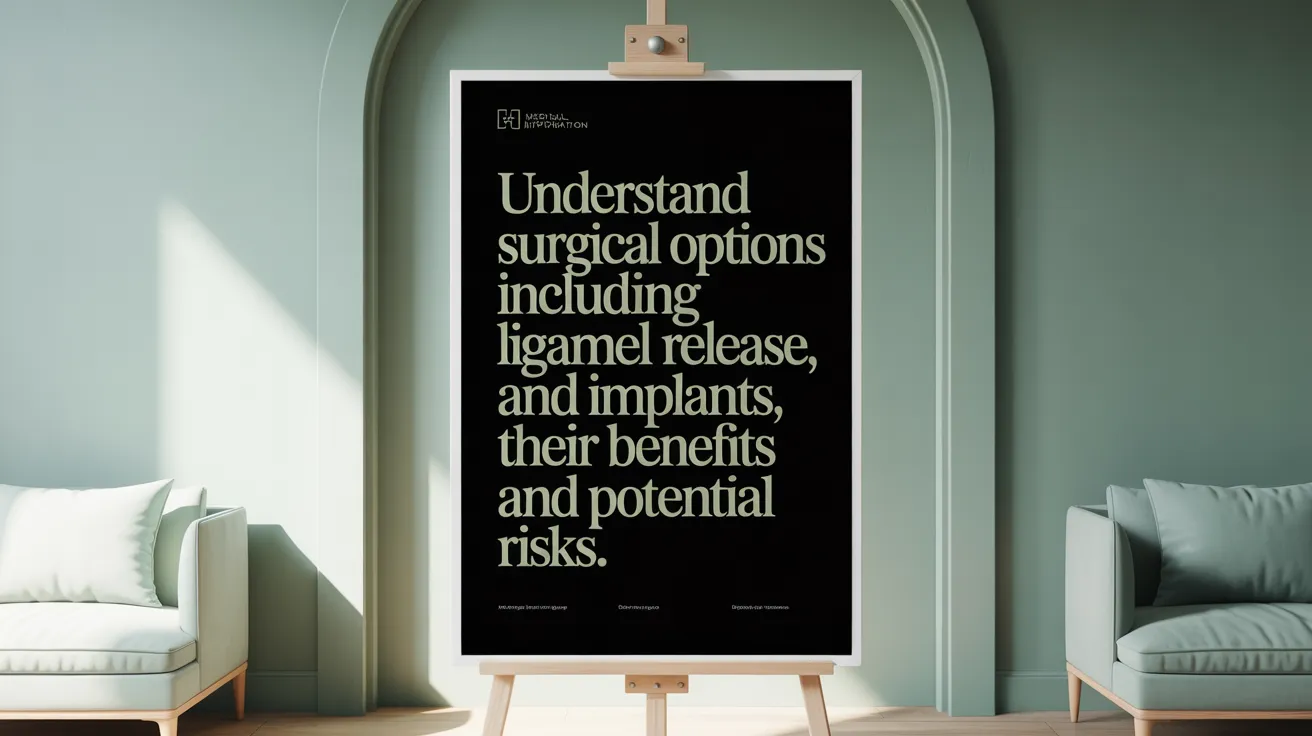 Understand surgical options including ligament release and implants, with their benefits and potential risks.