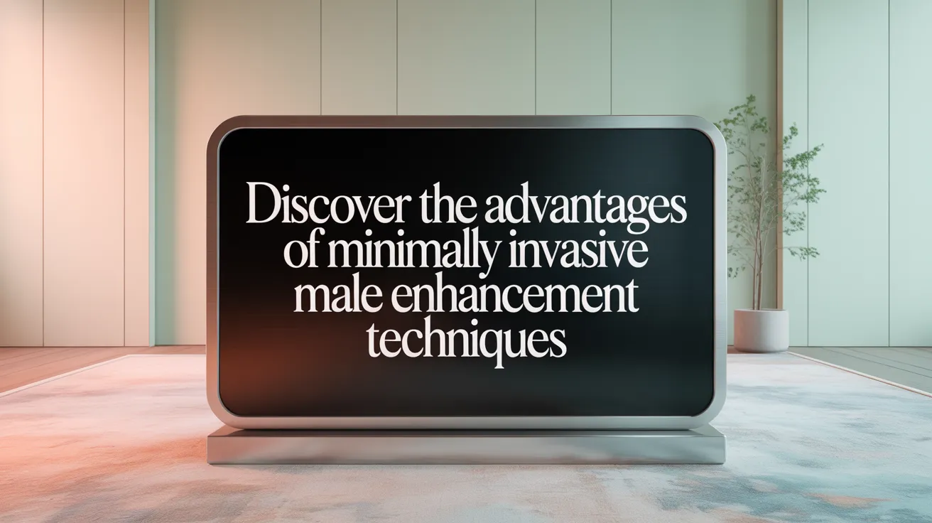 Discover the Advantages of Minimally Invasive Male Enhancement Techniques
