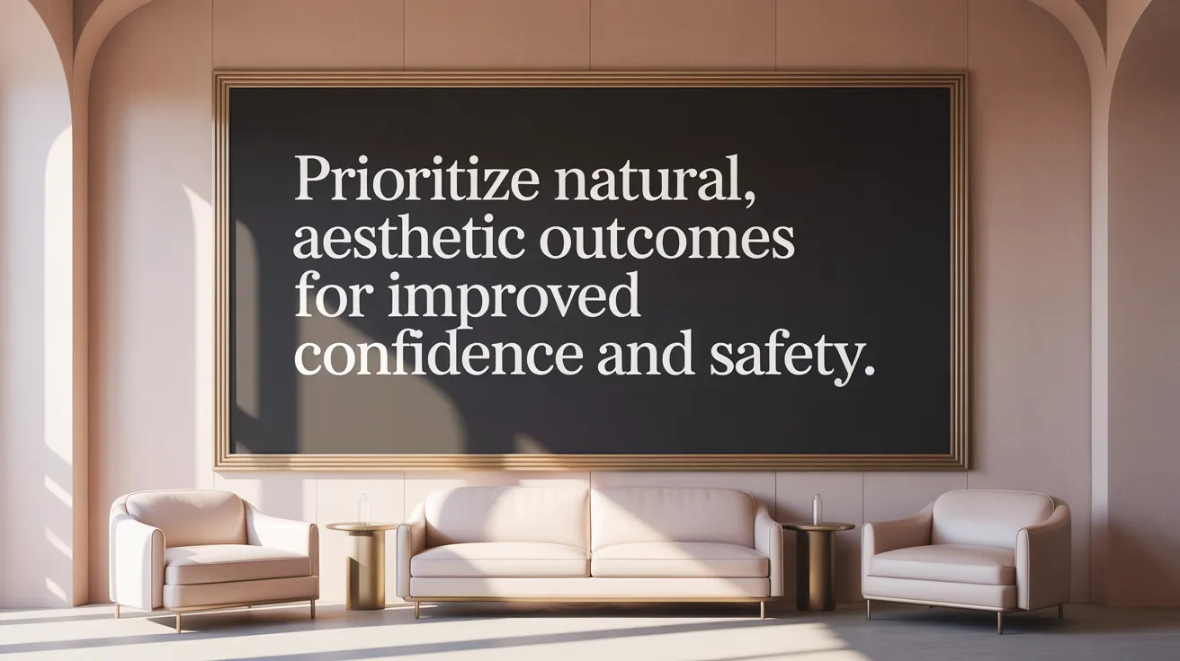 Prioritize natural, aesthetic outcomes for improved confidence and safety.