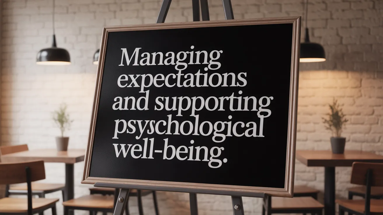 Managing Expectations and Supporting Psychological Well-Being