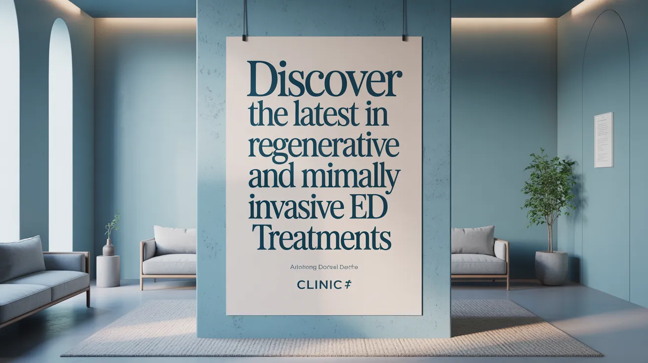 Discover the Latest in Regenerative and Minimally Invasive ED Treatments