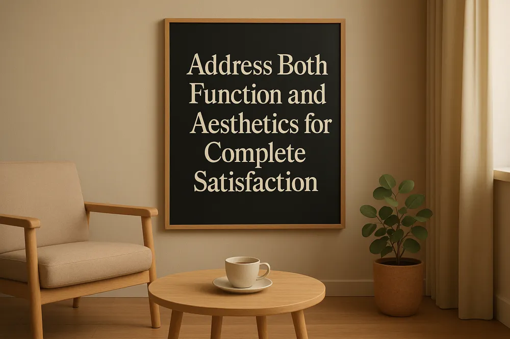 Address Both Function and Aesthetics for Complete Satisfaction