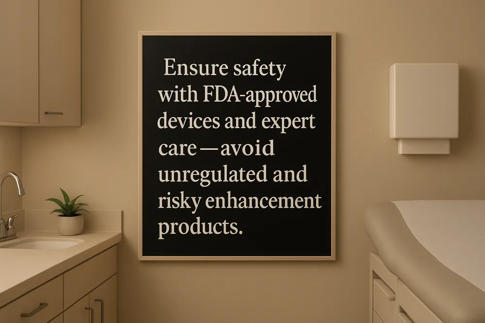 Ensure safety with FDA-approved devices and expert care—avoid unregulated and risky enhancement products.