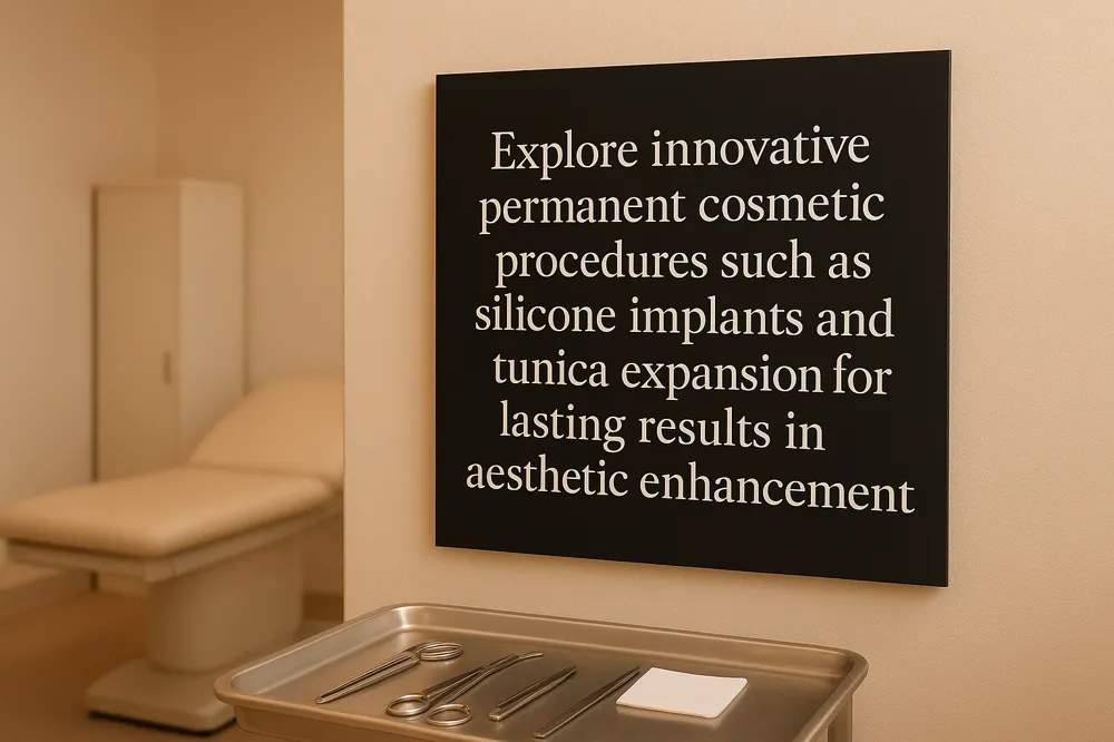 Explore cutting-edge permanent procedures like silicone implants and tunica expansion for lasting results.