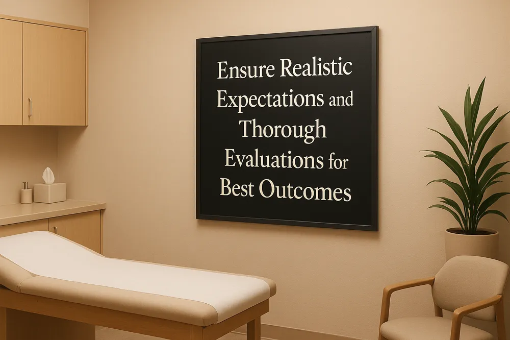 Ensure Realistic Expectations and Thorough Evaluations for Best Outcomes