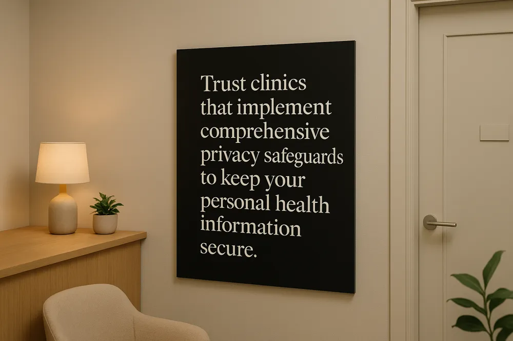 Trust clinics that implement comprehensive privacy safeguards to keep your personal health information secure.