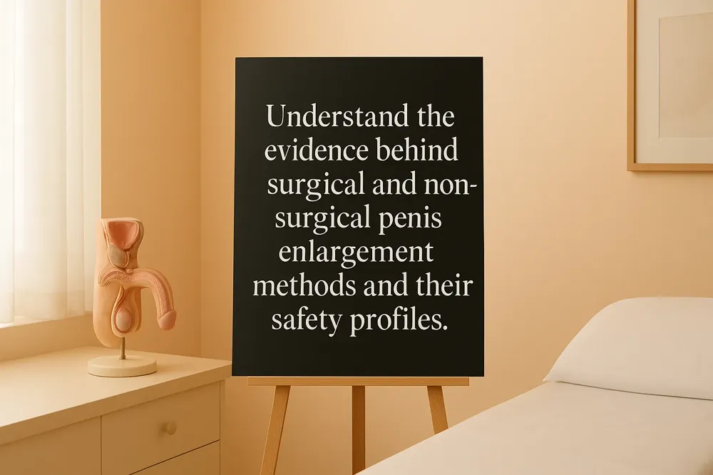 Understand the evidence behind surgical and non-surgical penis enlargement methods and their safety profiles.
