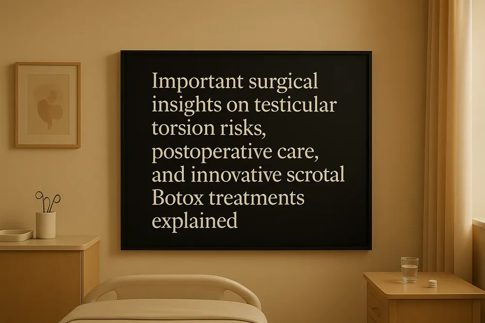 Important surgical insights on testicular torsion risks, postoperative care, and innovative scrotal Botox treatments explained.