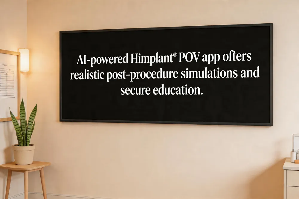 AI‑powered Himplant® POV app offers realistic post‑procedure simulations and secure education.