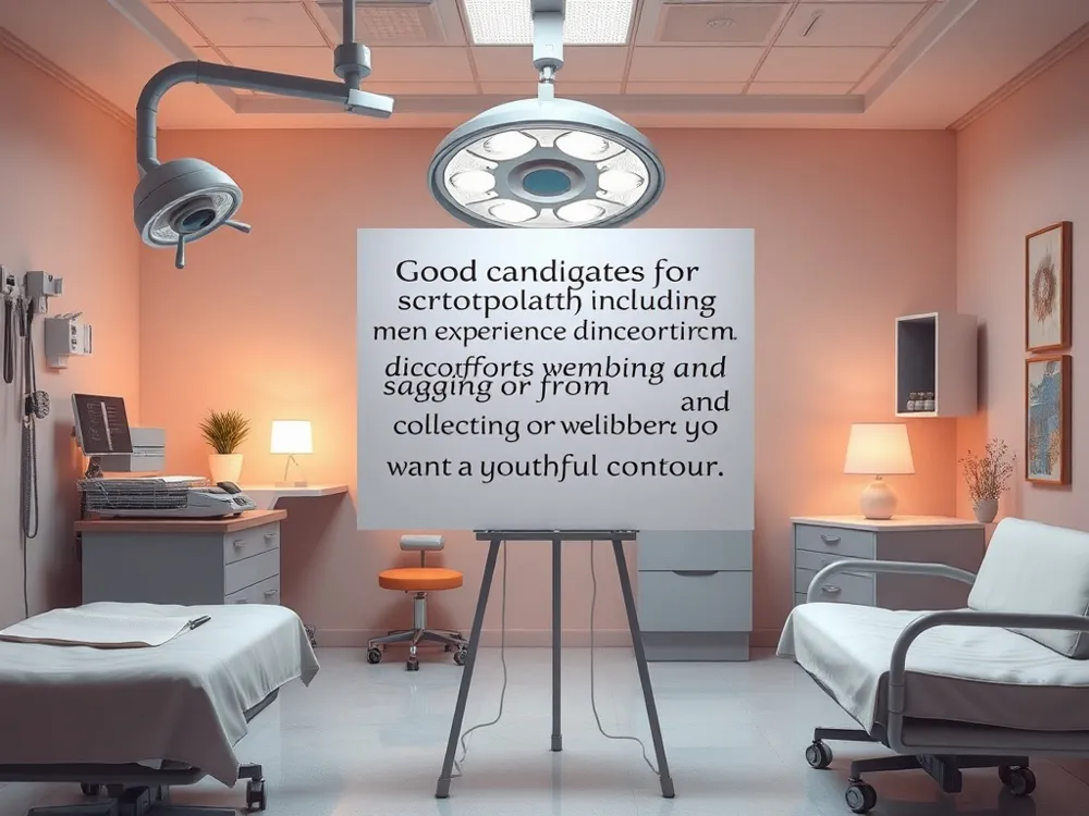Good candidates for scrotoplasty include men who experience discomfort from sagging or webbing and want a more youthful contour.
