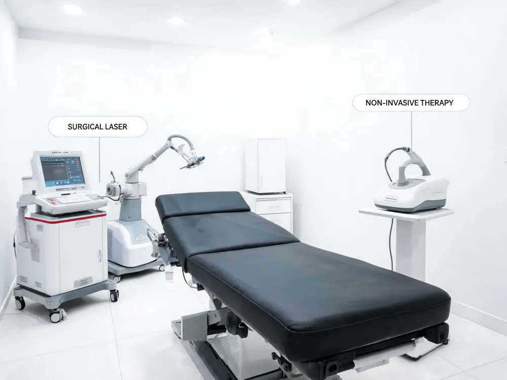 Men choose between permanent surgical alterations with higher costs and risks, and temporary non-surgical treatments with lower costs and less downtime.