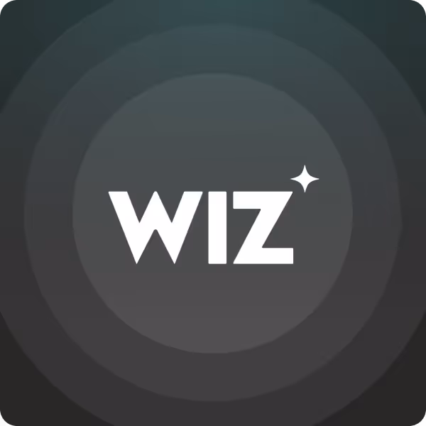 Revlogic WIZ logo with star on dark gradient circular background